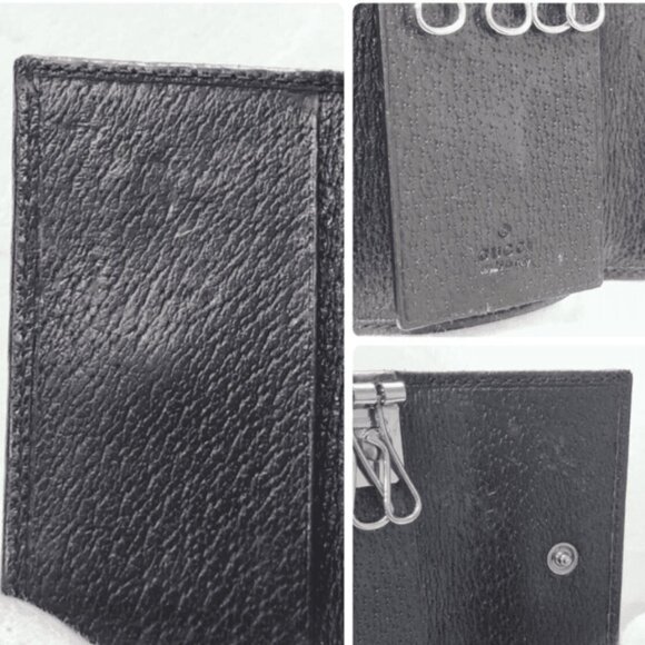 Gucci 6-ring key case, black leather, Sherry line - Picture 9 of 10